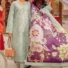 Lawn 3 Piece Heavy Chiken Kari Embroidered Suit With Silk Digital Printed Dupatta - Image 2