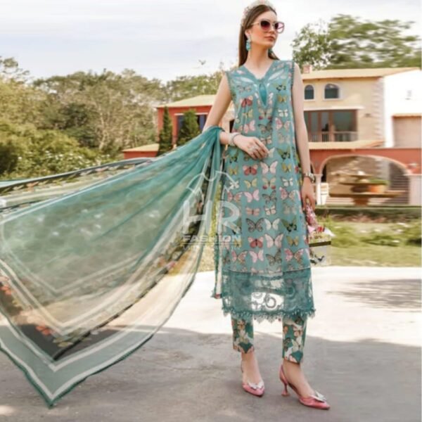 Lawn 3pc Digital Printed Suit - Image 4